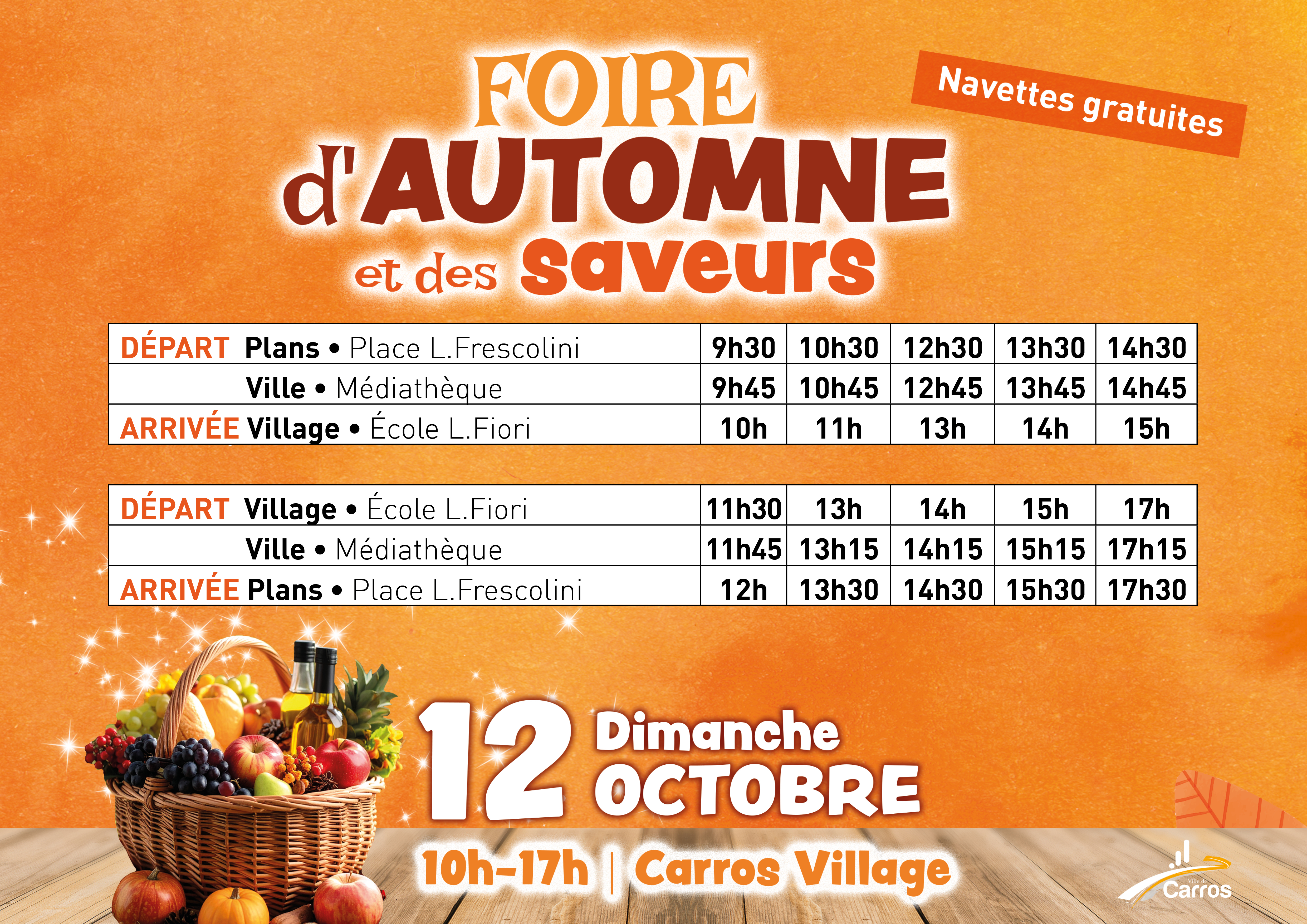 horaires navettes
